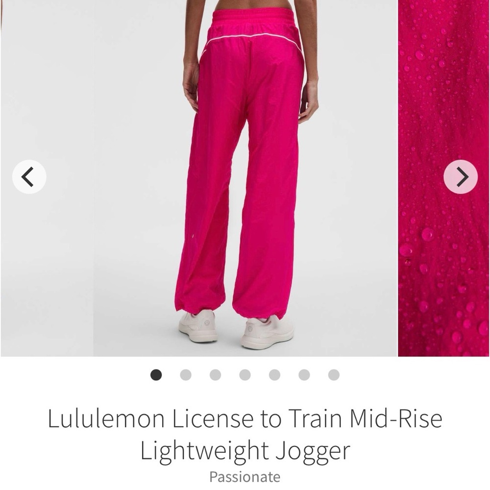 Lululemon License to Train Mid-Rise Lightweight Jogger
Passionate pink NWT 14